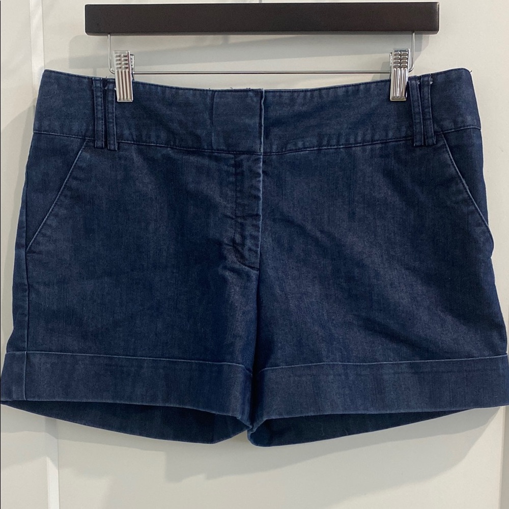Express Dark Wash Chino Hook Eye Closure Stretch Denim Shorts |Size 12